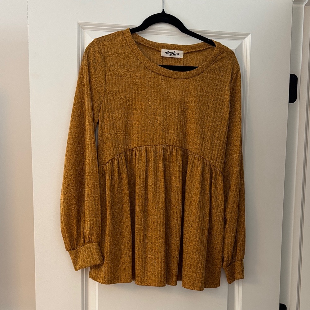 Golden Long Sleeve Blouse